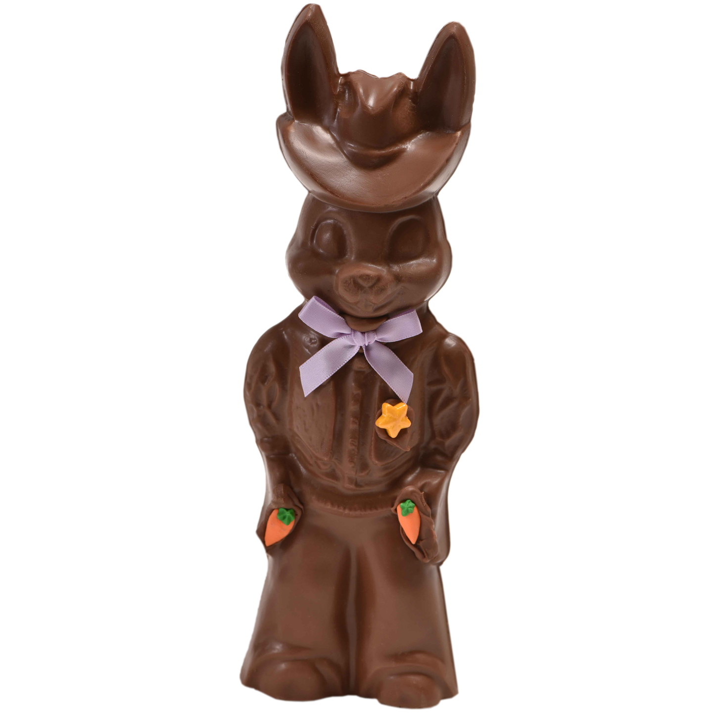 10" Milk Chocolate Easter Bunny # 20 - "Little Cowboy"