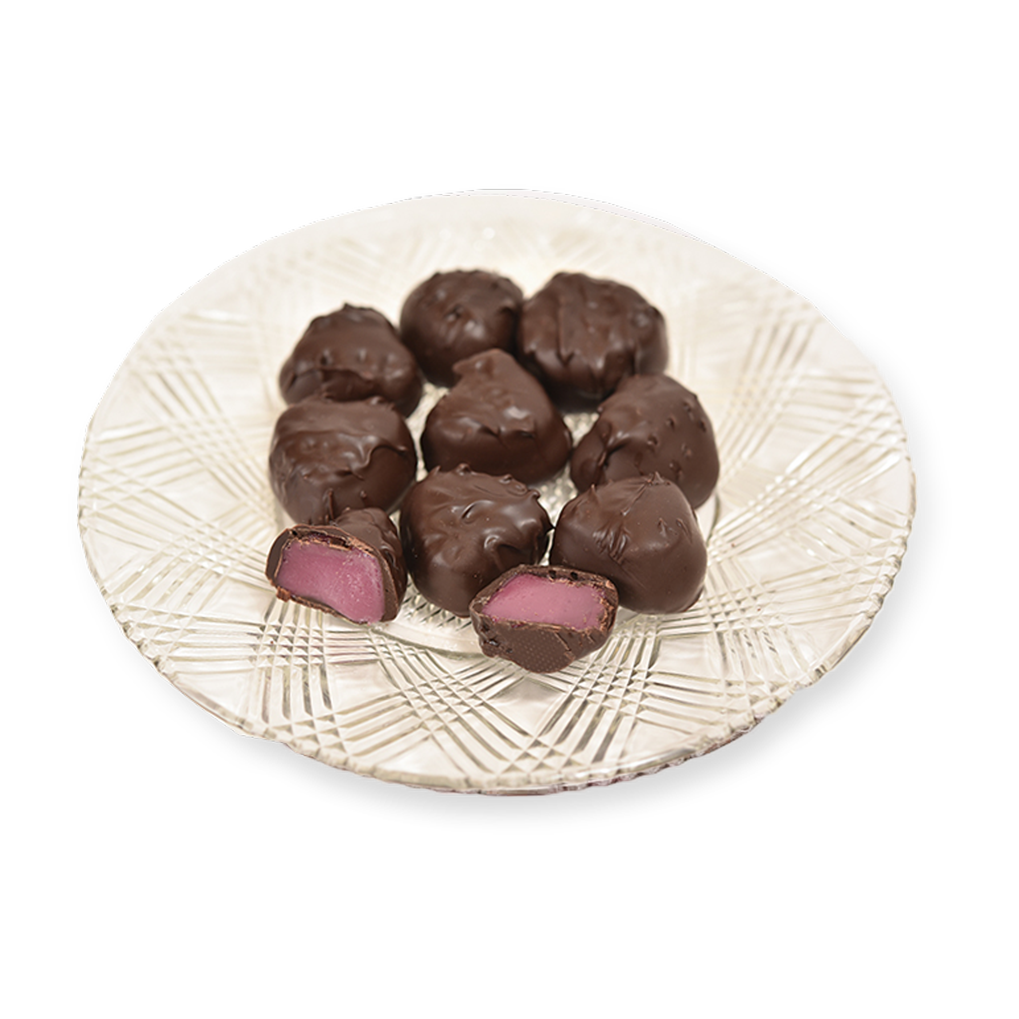 Australian Candy Raspberry Cream Dark Chocolate Raspberry Creams (Half Pound Box) | Conrad's Confectionery