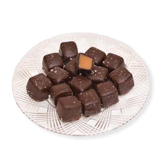 Dark Chocolate Salted Caramels (Half Pound Box)