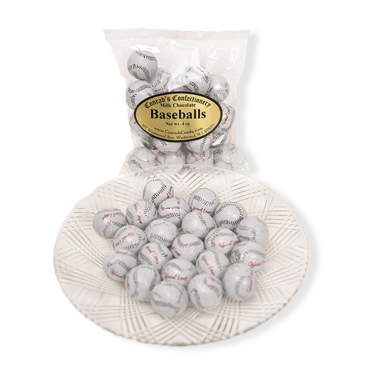 Milk Chocolate Foil Baseballs- 4 oz bag