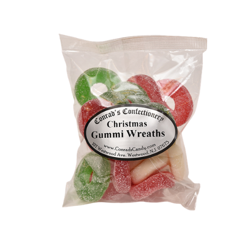 Christmas Gummi Wreaths- 4 oz bag
