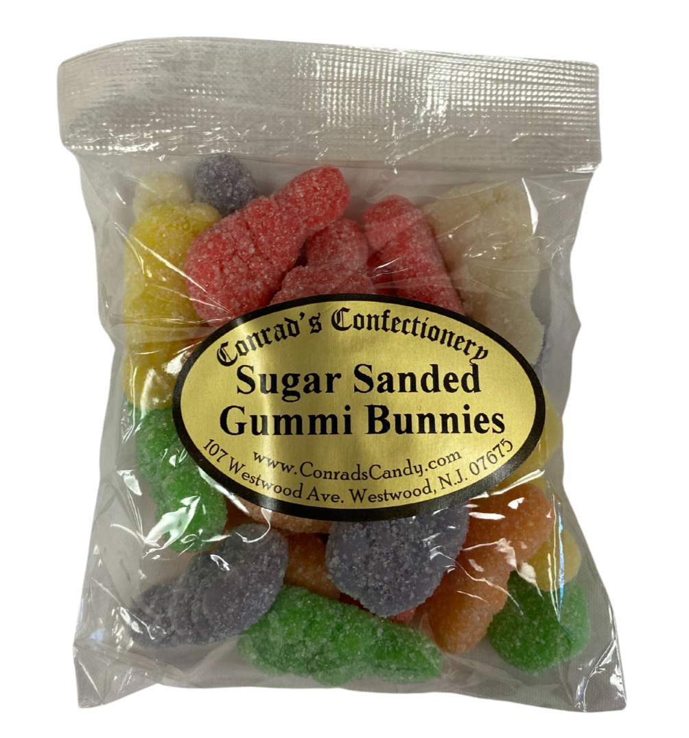 Sugar Sanded Gummi Bunnies- 4 oz bag